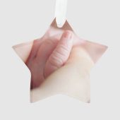 Premières photos de bébé à l'étoile de Noël (dos)