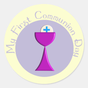 Premiers autocollants de jour de communion