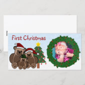 Premiers cartes photos de Noël (Devant / Derrière)