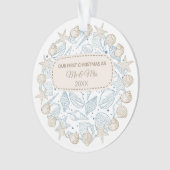 Premiers coquillages de décoration de Noël côtier (devant)