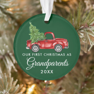 Premiers grands-parents de Noël Vintage Truck Gre