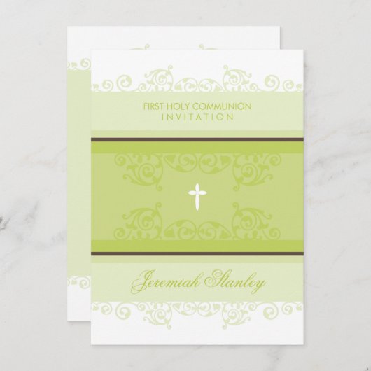 PREMIERS INVITATIONS DE COMMUNION :: boucles 3P (Devant / Derrière)