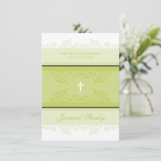 PREMIERS INVITATIONS DE COMMUNION :: boucles 3P (Debout devant)