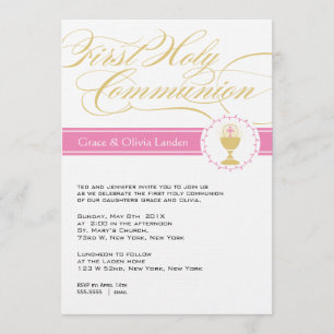 Premiers jumeaux des invitations de communion de