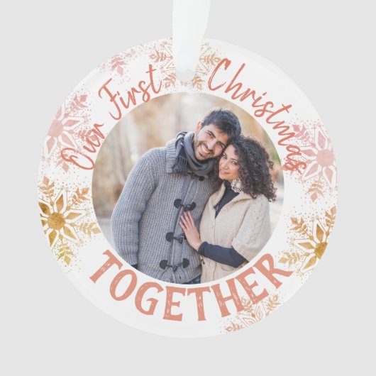 Premiers Noël ensemble Flèche-neige en or (devant)