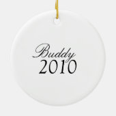 Premiers ornements de souvenir de Noël du chiot (Dos)