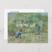 Premiers Pas, d'après Millet, carte postale de Van (Devant / Derrière)