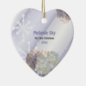 Premiers Snowflakes de Noël pour bébé ornement flo (Droite)