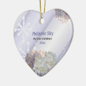 Premiers Snowflakes de Noël pour bébé ornement flo (Gauche)