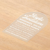 Premium 40 Mil Arched Frosted Acryl Uitnodiging Acryl Uitnodigingen (Laagn)