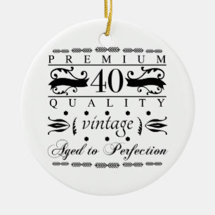 Premium - 40e verjaardag keramisch ornament
