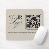 Premium Aangepaste Tekst Pastel Vanille QR-code Lo Muismat (Met muis)