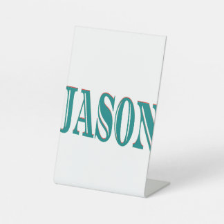 premium aangepaste typografie naam kunst en retro reclamebord met voetstuk