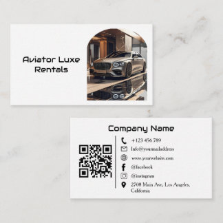 Premium Arch Autohuur & Verkoop QR-code Foto Visitekaartje