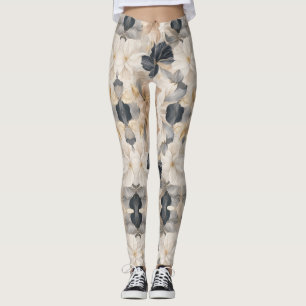 Premium Artistieke Bloemige Abstractie Leggings