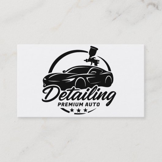 Premium Auto Detailing Car Body Shop Modern Visitekaartje (Voorkant)