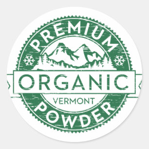 Premium biologische Vermont Powder Sticker
