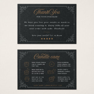 Premium Black Candle Care - Hartelijk dank voor uw Visitekaartje
