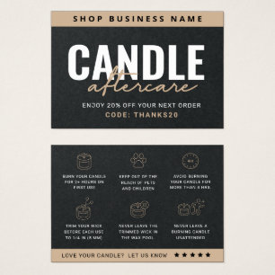 Premium Black Candle Care - Hartelijk dank voor uw Visitekaartje