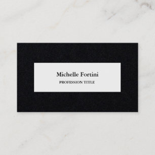 Premium Black Elegant Plain Minimalist Visitekaartje