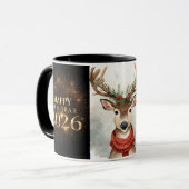 premium black gold happy new year coffee mug (Devant gauche)