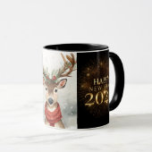 premium black gold happy new year coffee mug (Devant droit)