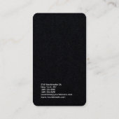 Premium Black Plain Trendy Modern minimalist Visitekaartje (Achterkant)