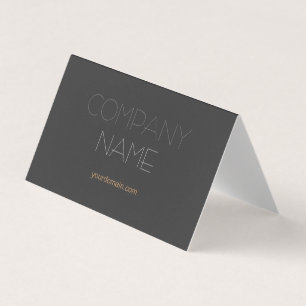 Premium Black Trendy Stylish Company Name Visitekaartjes