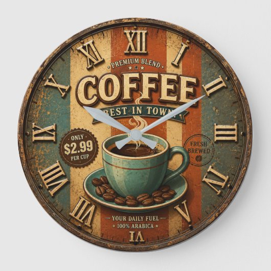 Premium Blend Coffee Grote Klok (Voorkant)