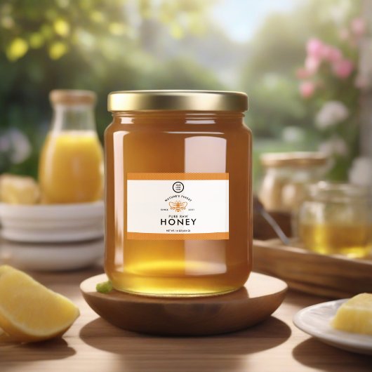 Premium Branding  Design Honey Jar Voedselcontainer Etiket