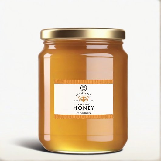 Premium Branding  Design Honey Jar Voedselcontainer Etiket