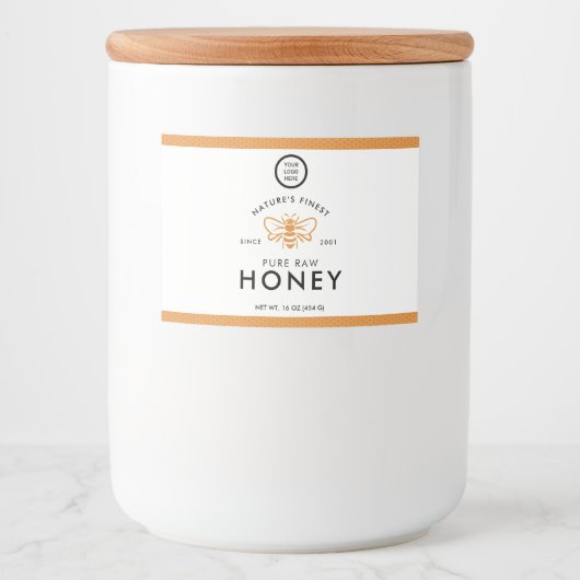 Premium Branding Design Honey Jar Voedselcontainer Etiket (Voorkant)
