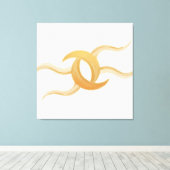 Premium Canvas ‘Intertwined Moons’ – Exclusive Afdruk (Insitu (Houten vloer))