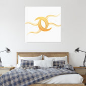 Premium Canvas ‘Intertwined Moons’ – Exclusive Afdruk (Insitu (Slaapkamer))
