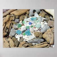 Premium Canvas Mat dof Strand Zeeglas Drijfhout
