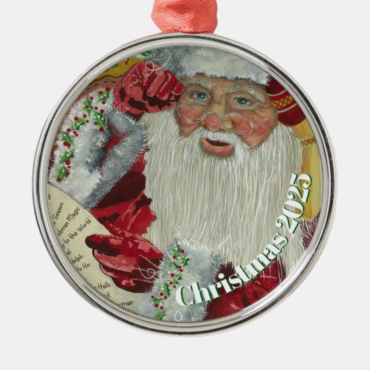 Premium Classic Santa Ornament - Twee keer control (Voorkant)