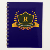 Premium Collegiate Shield Aangepaste Initiële Stud Planner (Voorkant)