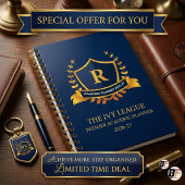 Premium Collegiate Shield Aangepaste Initiële Stud Planner