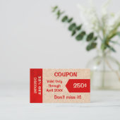 Premium Coupon Discount Kaart (Staand voorkant)