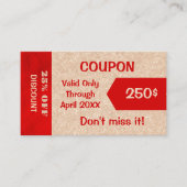 Premium Coupon Discount Kaart (Voorkant)