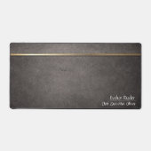 Premium Dark Desk Mat with Gold Accent (Recto)