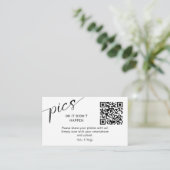 Premium Deel Trouwfoto's met QR Code Sign Informatiekaartje (Staand voorkant)