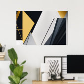 Premium diagonale geometrie poster (Thuiskantoor)