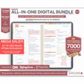 Premium digitale planner 2023 2024 sticker (Voorkant)