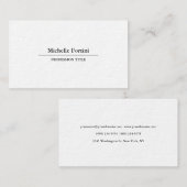 Premium-dik legant Plain Minimalist Visitekaartje (Voorkant / Achterkant)