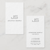 Premium - dik verticaal modern monogram Sjabloon Visitekaartje (Voorkant / Achterkant)