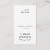 Premium - dik verticaal modern monogram Sjabloon Visitekaartje (Achterkant)