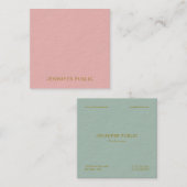 Premium - dikke moderne luxe Sjabloon Vierkante Visitekaartje (Voorkant / Achterkant)