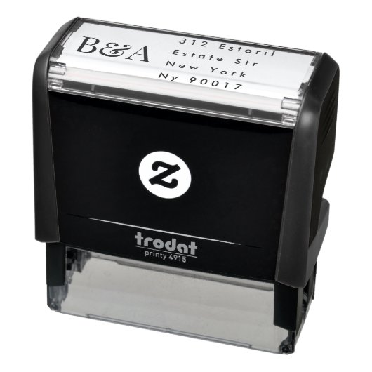 Premium Elegant | Editable Monogram Weddenschap Zelfinktende Stempel (Product)