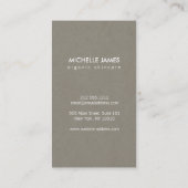 Premium Elegant Gold Leaf Logo op Tan Cardboard Visitekaartje (Achterkant)